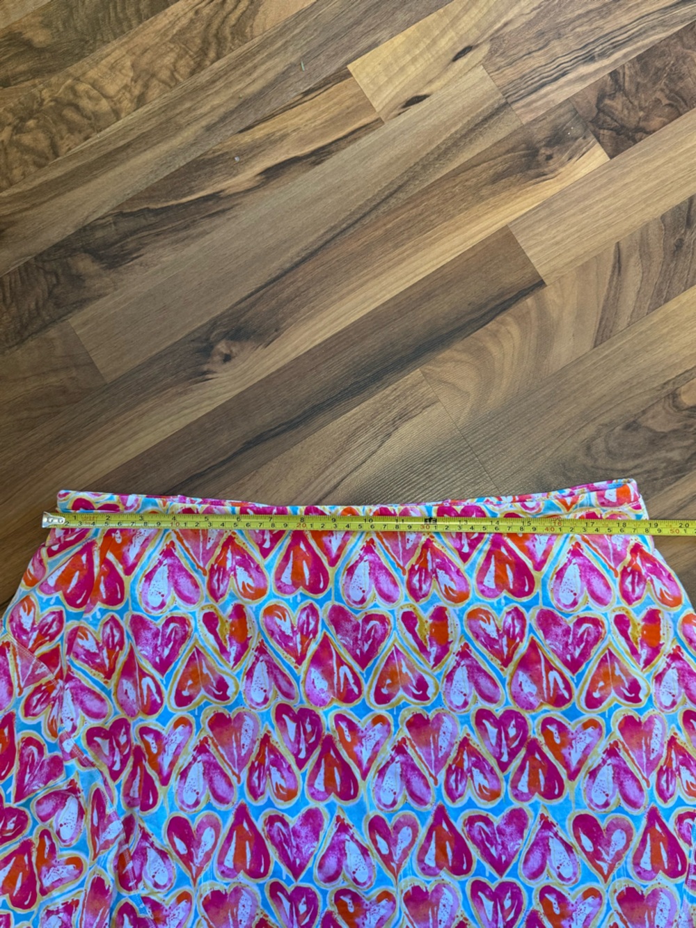 IBKUL Swing Skort Golf Skirt Audrey Seafoam Heart Print Pattern Womens X-Large - Picture 5 of 10